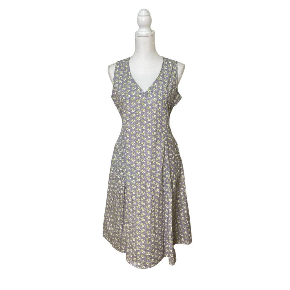 Tulip Clothing Size XS Myla Cotton Purple Floral A-Line Sleeveless Sundress NWT